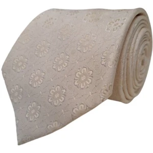 TM LEWIN Mens Tie Cream - Flowers NEW - Picture 1 of 7