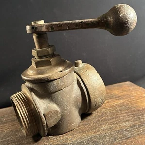 Vintage Brass Firehose Valve 13lbs Firefighter Collection Fireman - Picture 1 of 23