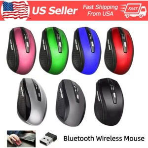 Wireless Optical Mouse 2.4GHz USB Bluetooth Receiver for Office Laptop Computer~ - Picture 1 of 23