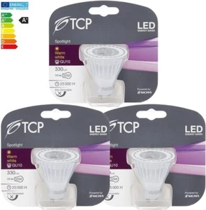 TCP GU10 LED Bulbs - Warm White Energy-Saving Non-Dimmable Spotlight Downlight - Picture 1 of 6