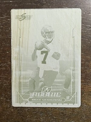 2006 Score Yellow Printing Plate #1/1 Bruce Gradkowski RC Rookie #372 *Noles2148 - Image 1 of 2