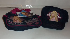 NWT GIRLS COLLECTIBLE Disney HANNAH MONTANA DENIM CADET HAT & PURSE SET - Picture 1 of 5