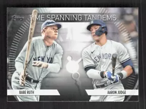 Aaron Judge Babe Ruth 2023 Topps aggiornamento temporale tandem TS-7 - Foto 1 di 2