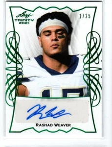 2021 Leaf Trinity Portrait AUTO Green Spectrum #TPARW1 Rashad Weaver /25 - Picture 1 of 1