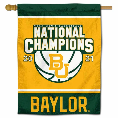 Baylor Bears 2021 Mens Basketball National Champions Double Sided Banner Flag Cover