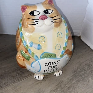 Cat Piggy Bank Coins for Kitty - Picture 1 of 8