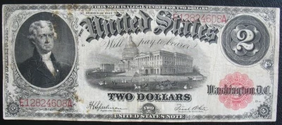 1917 United States Note Legal Tender Two Dollar Bill - Image 1 of 2