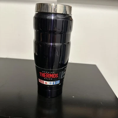 Vaso de viaje termo de acero inoxidable con tapa aislante Foto 1 de 3