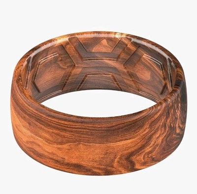 Anillos/bandas de silicona para hombre, transpirables, diseño madera (talla 16-16,5) Foto 1 de 4