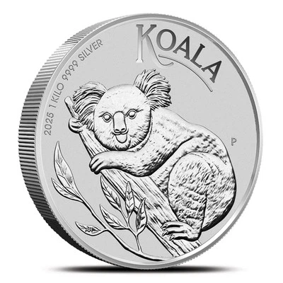 Moneda koala de plata australiana 2025 de 1 kilo (BU) Foto 1 de 2