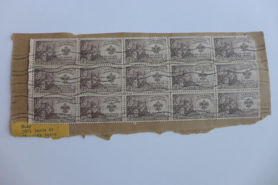 Lot 15 Scott 995 3c  Boy Scouts Issue Used cancelled - Image 1 of 1