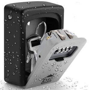 DSL Key Safe Wall Mounted Waterproof Outdoor 4 digit Combination Key Box Lockbox - Picture 1 of 7
