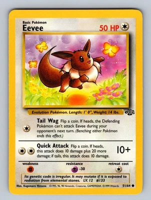Eevee 51/64 Common Jungle LP - NM Pokemon TCG - Image 1 of 2