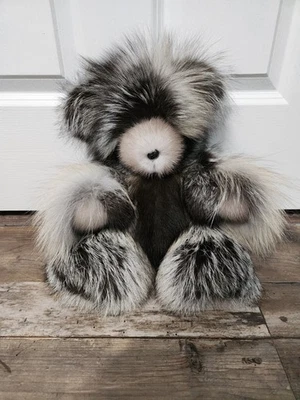 Oso de peluche de piel de zorro cruz fuego y hielo real de Alaska Foto 1 de 4
