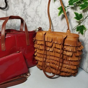BREE Leather Shoulder Tote Bag Natural Vegetable-Tanned Brown 22x24x13cm - Picture 1 of 18