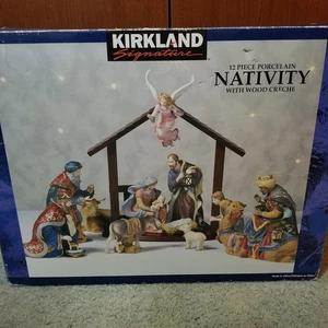 VTG Kirkland Signature Christmas 12 Piece Porcelain Nativity Set Complete 75177 - Picture 1 of 3