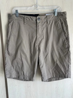 Volcom True To This Mens Size 32 Shorts Khaki Beige Chino Skater (8" inseam) - Image 1 of 4