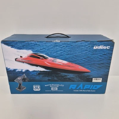 UDI009 RC Hi-Speed Boat Red/Black Water Cooled Motor 2.4GHz Radio Sealed - Image 1 of 4