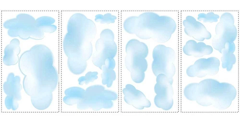 ROOMMATES 19 Wandsticker Wandtattoo Wolken Himmel Babyzimmer Kinderzimmer selbstklebend