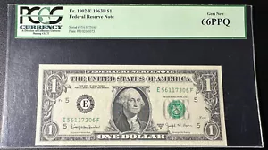 Fr.1902-E 1963B $1 Federal Reserve Note 66PPQ GEM NEW - Picture 1 of 2