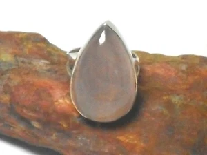 ANILLO DE PIEDRAS PRECIOSAS 925 rosa calcedonia plata esterlina - talla P - Imagen 1 de 4