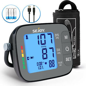 SEJOY Digital Automatic Blood Pressure Monitor Upper Arm BP Machine Heart Rate