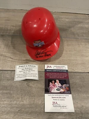JSA COA ALEX RODRIGUEZ SIGNED AUTOGRAPHED MINI HELMET 1996 ALL STAR INSCRIPTION - Image 1 of 4