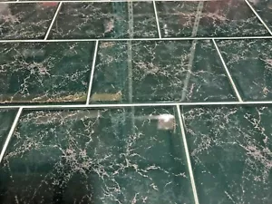 Azulejo de cerámica de pino verde 6x8* remodelación de baño Brite pared marmoleada (36 pies cuadrados) - Imagen 1 de 8