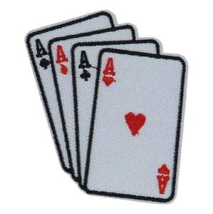 Biker Patch Aufnäher Bügelpatch Poker Spielkarten Motorrad Rocker Punk Patch - Bild 1 von 1