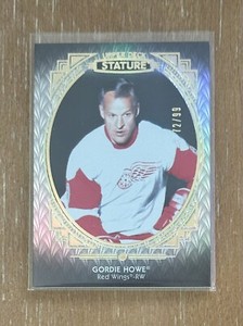 2021-22 UPPER DECK STATURE GORDIE HOWE #72/99 BLACK GOLD PARALLEL RED WINGS HOF