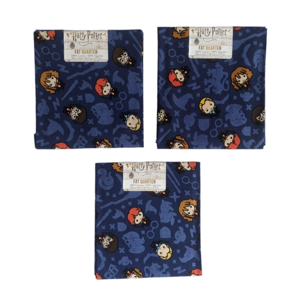 Precut Harry Potter Fat Quarter Fabric 100 Cotton KAWAII Rookie Wizard