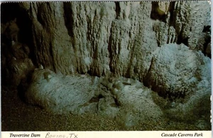 Travertine Dam, Cascade Cavers Park, Boerne, Texas Postcard - Picture 1 of 2