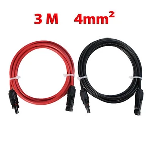 3m 4mm² Solar Verlängerungskabel Solarkabel mit Stecker PV Kabel für Solarmodule - Bild 1 von 8
