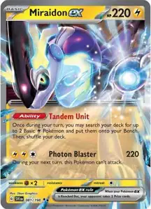Pokemon Miraidon ex Scarlet & Violet: Base Set 081 Ultra Rare - Picture 1 of 1