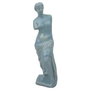 Vintage Venus De Milo Statue Atlantic Mold Blue Glaze 11.5" Ceramic - Picture 1 of 6