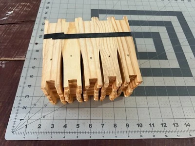 100-pack lot Brushy Mountain Beehive Deep Side End Bars Wood 6-1/4" x 1-3/8 in