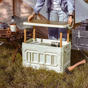 Portable Camping Kitchen Storage Cupboard Box Rack Crate Car Trunk Organizer uk - Picture 1 of 116