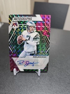E175 RON JAWORSKI AUTO 2023 MOSAIC CENTER STAGE PURPLE PRIZM 47/49 EAGLES RARE - Picture 1 of 2