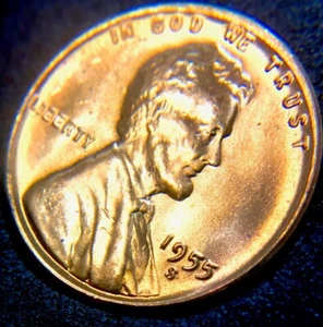 1955S / ULTRA HIGH GRADE / MINT STATE HIGH GRADE /"RED-BU GEM" /ORIGINAL LUSTER - Picture 1 of 3