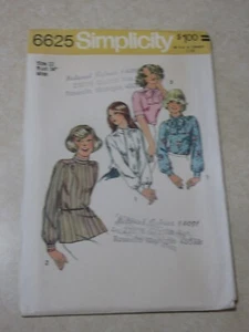 SIMPLICITY #6625 VTG 1984 MISSES' BLOUSE & SCARF PATTERN - SIZE 12 - UNCUT - Picture 1 of 5