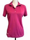 Adidas Pure Motion Medium Short Sleeve Golf Sports Shirt Magenta Pink