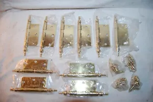 5 PAAR 10 STÜCK VERZIERTE MASSIVE POLIERTE MESSING LACKIERT 3 " X 3" SCHARNIERE - Bild 1 von 6