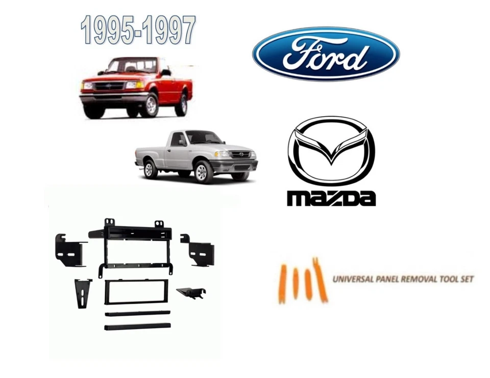 KIT DE TABLERO DE INSTALACIÓN ESTÉREO DE COCHE para FORD RANGER 1995-1997, MAZDA SERIE B, Juego de herramientas Foto 1 de 1