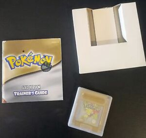 Pokemon Gold Game Cartridge with Box insert & Manual - Nintendo Gameboy Game Boy