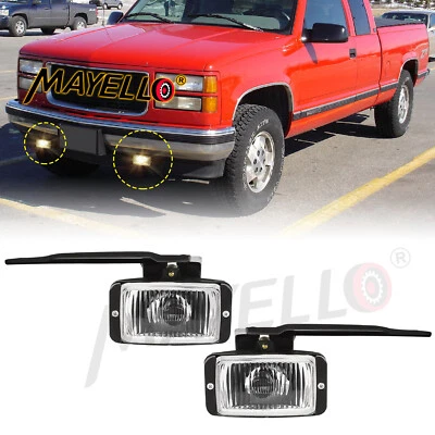 Bumper Fog Lights Driving Lamps Fit For 1988-1998 Chevy GMC C/K 1500 Left+Right - Image 1 of 4