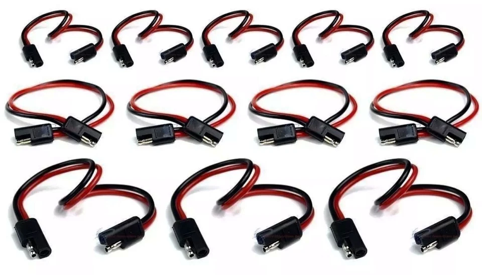 12 GA 12" Quick Disconnect Polarized Inline Power Cable Wire Harness