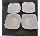 C Mielow Poland White Porcelain Embossed Bowls Small Fruit Dipping Set of 4