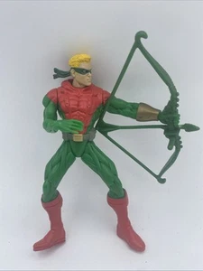 VTG 1997 Dc Comics Total Justice Green Arrow Action Figure 5" w/ Arrow - Picture 1 of 12