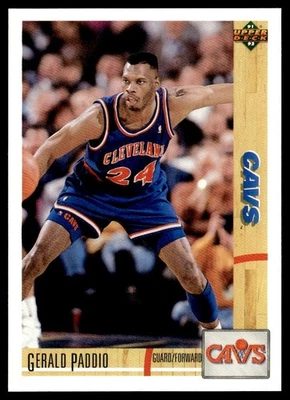 1991-92 Upper Deck Gerald Paddio Rookie Cleveland Cavaliers #230 - Image 1 of 2