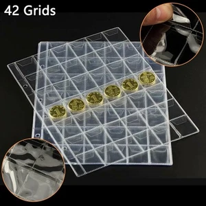 10er Set M��nzb?rsen aus transparentem Kunststoff mit 42 F?chern f��r M��nzsam - Photo 1/12